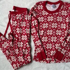 Hanna Andersson Red and White Snowflake Pajama Set